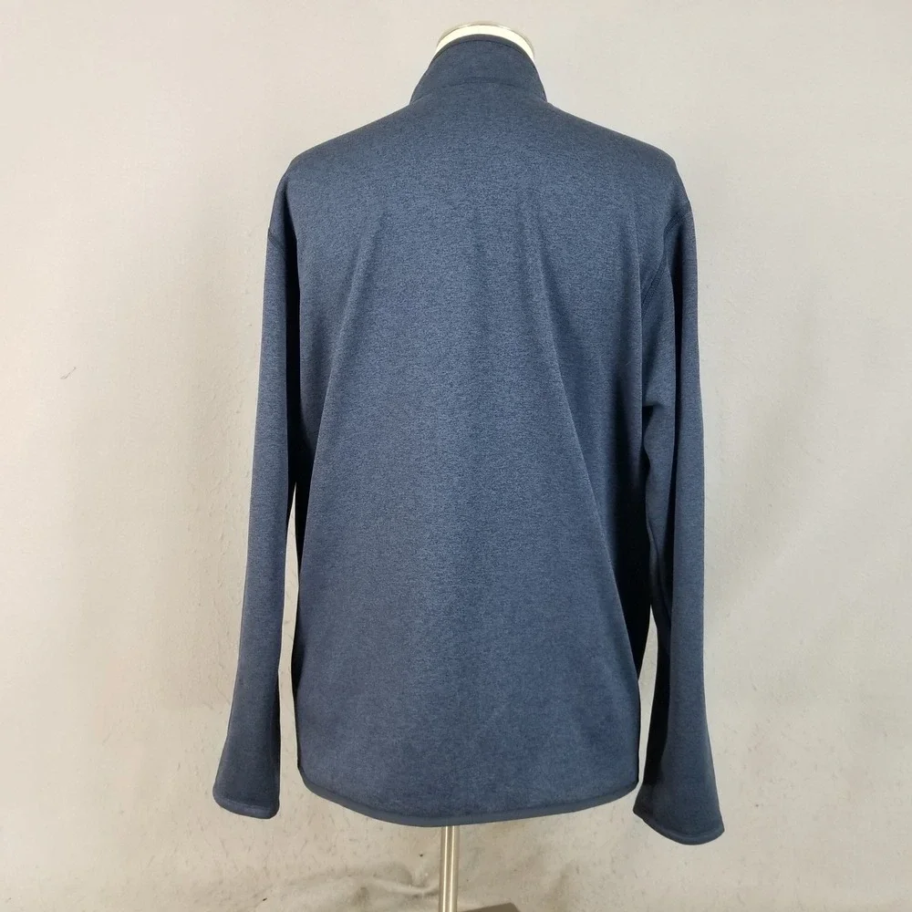 The North Face Fleece Jacket Mens XL Blue Medtronic Full Zip Skyline Stretchy